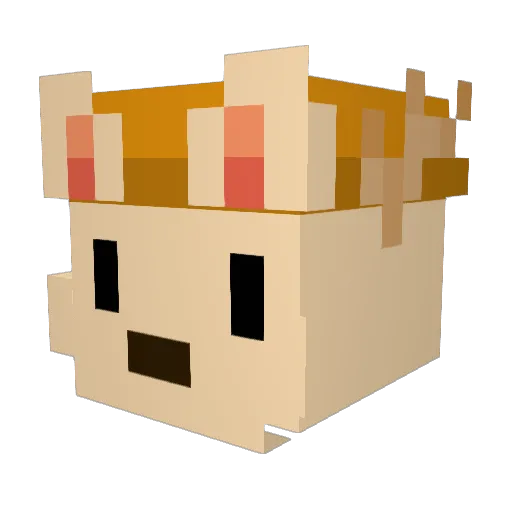 SkarletMK Minecraft avatar head, 3D render