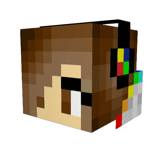Skarlett03 Minecraft avatar head, 3D render