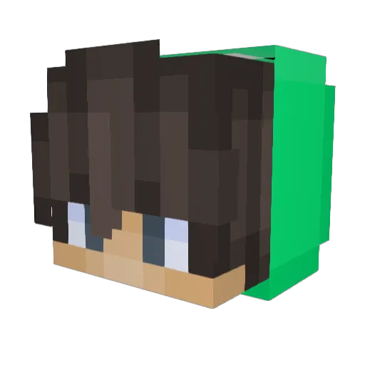 Skarliquid Minecraft avatar head, 3D render