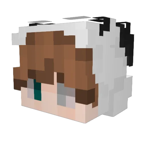 Skarmbled Minecraft avatar head, 3D render