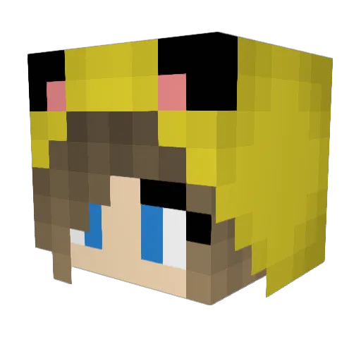 Skarnie Minecraft avatar head, 3D render