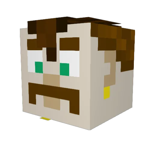 Skartracer Minecraft avatar head, 3D render