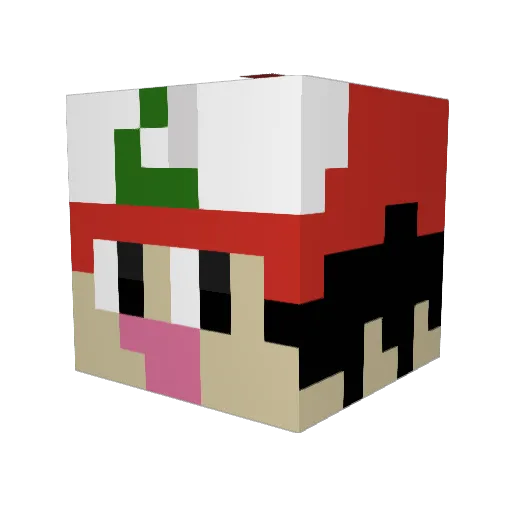 Skarush Minecraft avatar head, 3D render