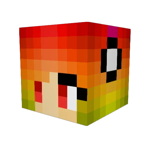 Skatach777 Minecraft avatar head, 3D render