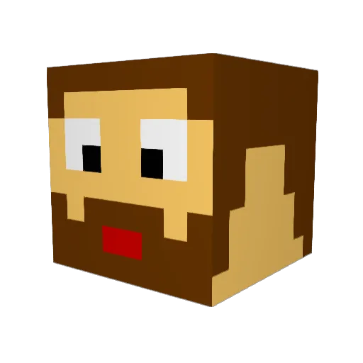 Skate1980 Minecraft avatar head, 3D render