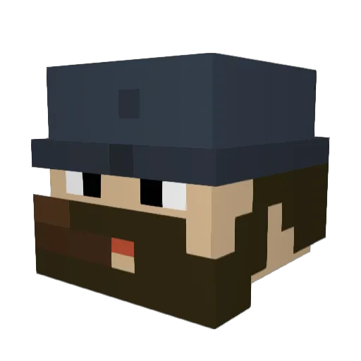 Skatemonk3y Minecraft avatar head, 3D render