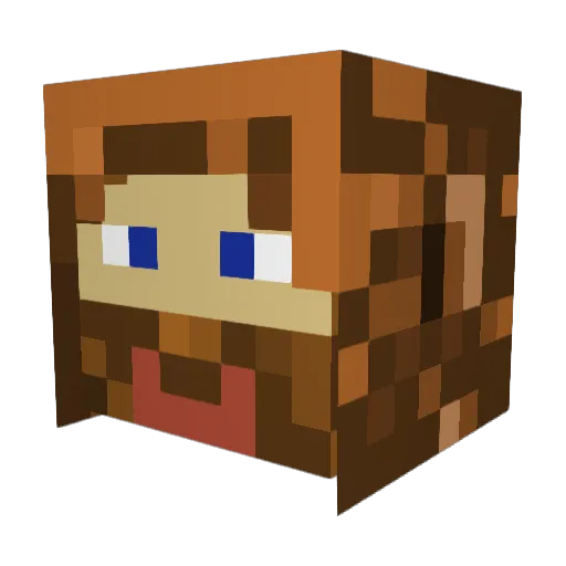 Skawn7125 Minecraft avatar head, 3D render