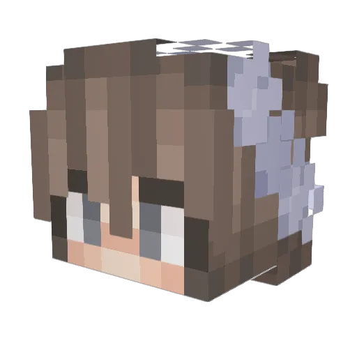 Skaytjuh Minecraft avatar head, 3D render