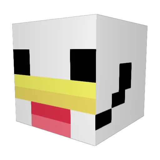 Skbdav Minecraft avatar head, 3D render