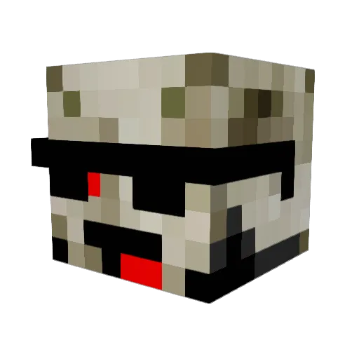 Ske1os Minecraft avatar head, 3D render