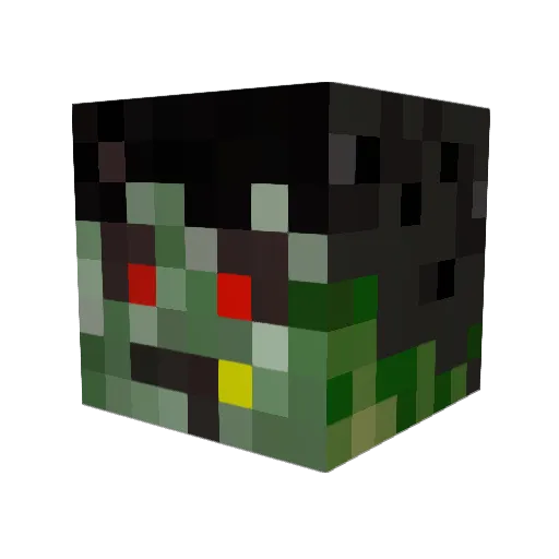 SkeIIy_ Minecraft avatar head, 3D render