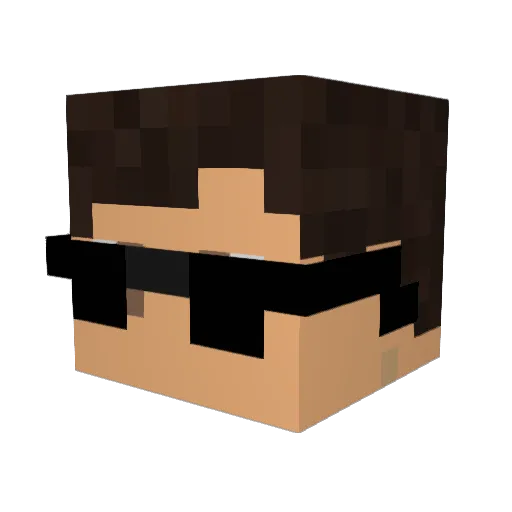 Skeadz Minecraft avatar head, 3D render