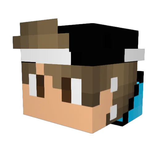 Skeck123 Minecraft avatar head, 3D render
