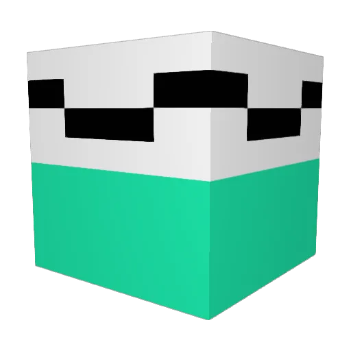 Skedoody Minecraft avatar head, 3D render