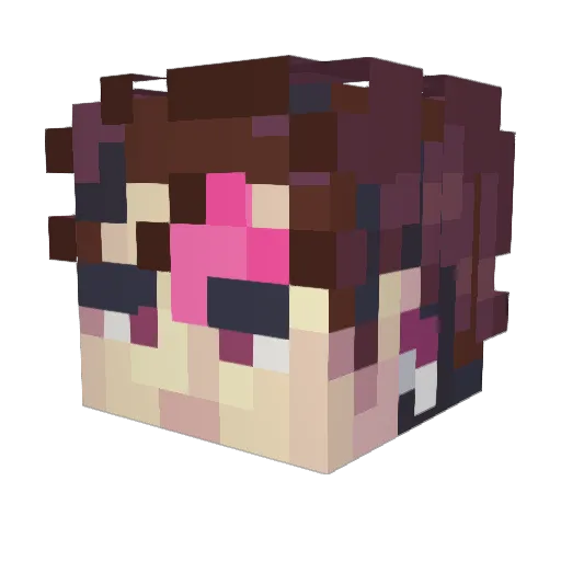 Skeeetzo Minecraft avatar head, 3D render