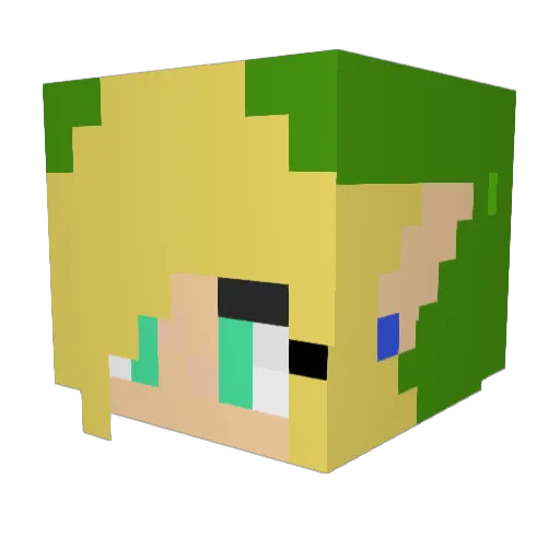 Skeely64 Minecraft avatar head, 3D render