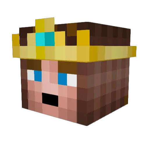 SkeetEmUp Minecraft avatar head, 3D render