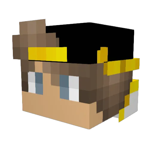 Skeewey Minecraft avatar head, 3D render