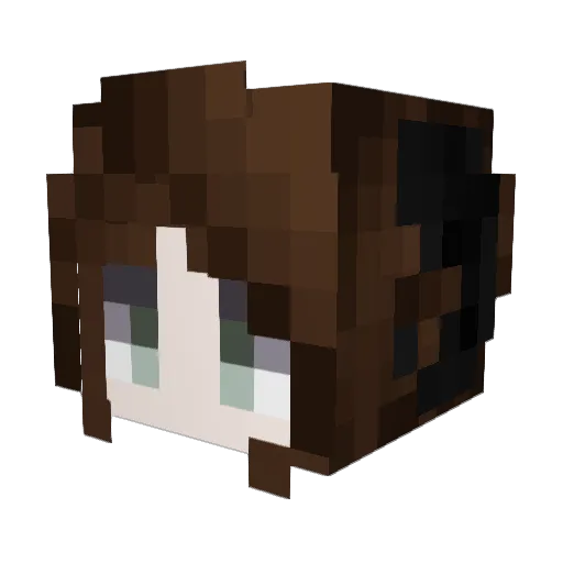 Skeiiah Minecraft avatar head, 3D render