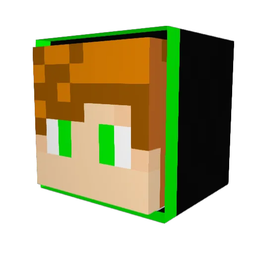 Skel7890 Minecraft avatar head, 3D render