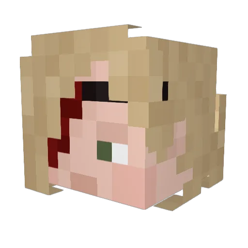 Skelal Minecraft avatar head, 3D render