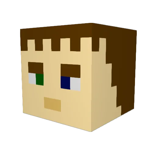 Skelatrd Minecraft avatar head, 3D render