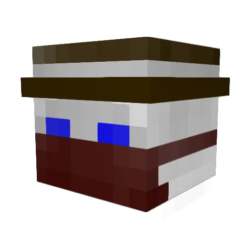 Skelderlp Minecraft avatar head, 3D render