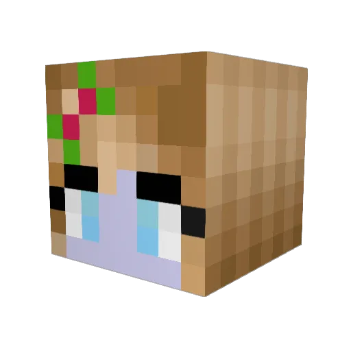 SkeleQueen Minecraft avatar head, 3D render
