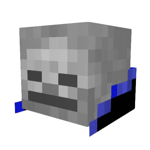 SkelebobBD Minecraft avatar head, 3D render