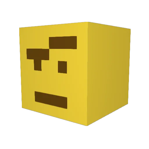 Skelebowsr Minecraft avatar head, 3D render