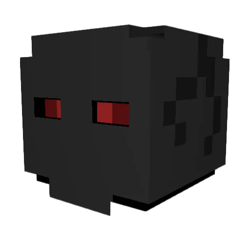 Skelecron Minecraft avatar head, 3D render