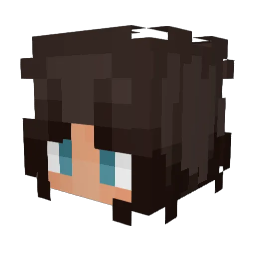 Skeleet Minecraft avatar head, 3D render