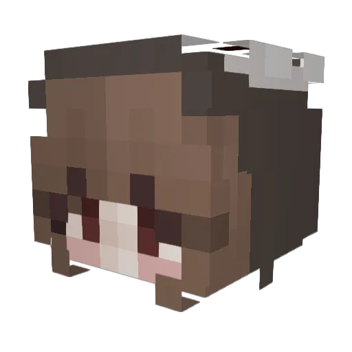 Skelehead Minecraft avatar head, 3D render