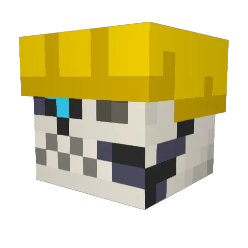 Skelepog Minecraft avatar head, 3D render