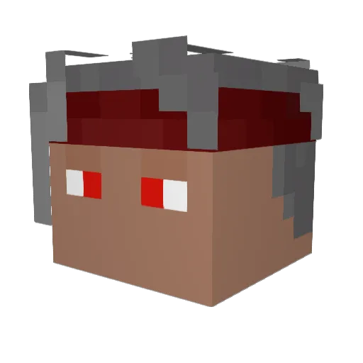 Skelet404 Minecraft avatar head, 3D render