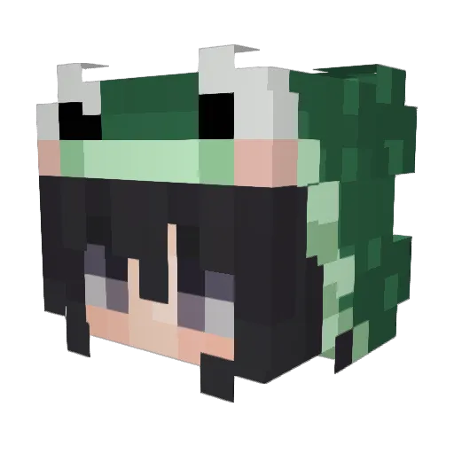 Skeleton_Pkji Minecraft avatar head, 3D render
