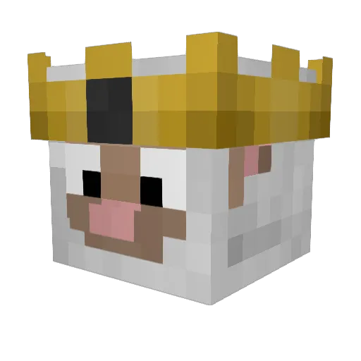 Skeletonar Minecraft avatar head, 3D render