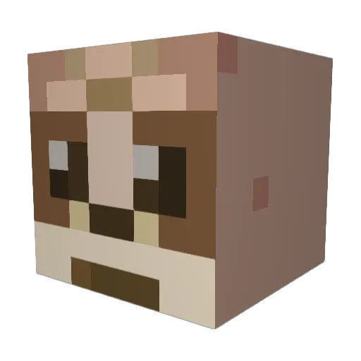 Skeletonbeast Minecraft avatar head, 3D render
