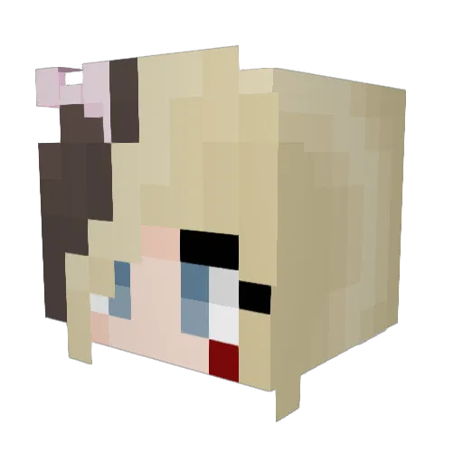 Skeletongroupie Minecraft avatar head, 3D render