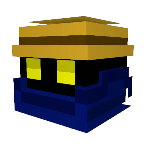 Skeletonsword Minecraft avatar head, 3D render