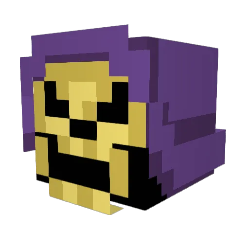 SkeletorShady Minecraft avatar head, 3D render