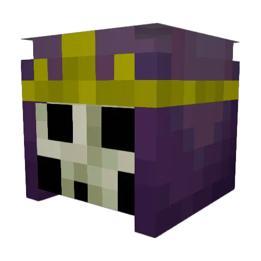 Skeletorpedo Minecraft avatar head, 3D render