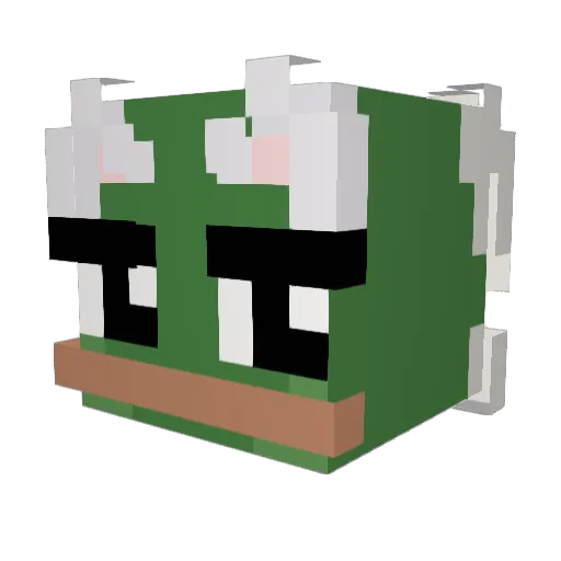 Skeletronium Minecraft avatar head, 3D render