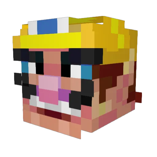 SkeliMann Minecraft avatar head, 3D render