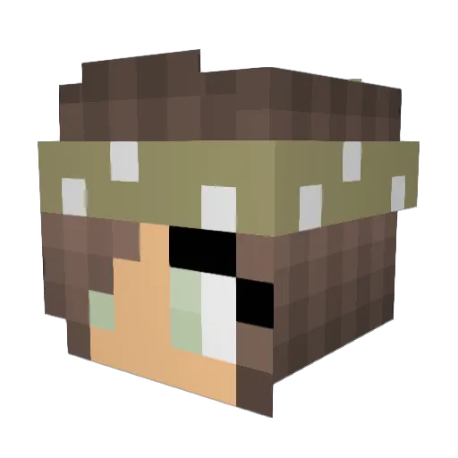 Skelington23 Minecraft avatar head, 3D render
