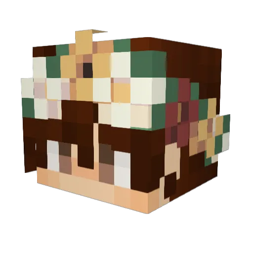 SkellyBoi_45 Minecraft avatar head, 3D render