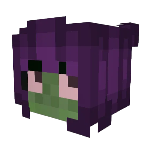 SkellyGrrrl Minecraft avatar head, 3D render