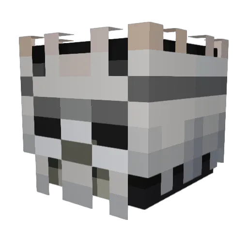 Skellypin Minecraft avatar head, 3D render