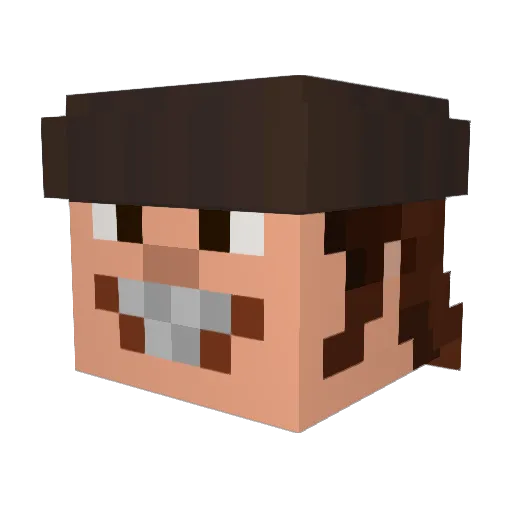 Skelmir Minecraft avatar head, 3D render