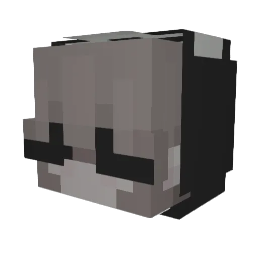 SkelotonYeet Minecraft avatar head, 3D render